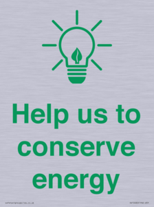 Help us to conserve energy 